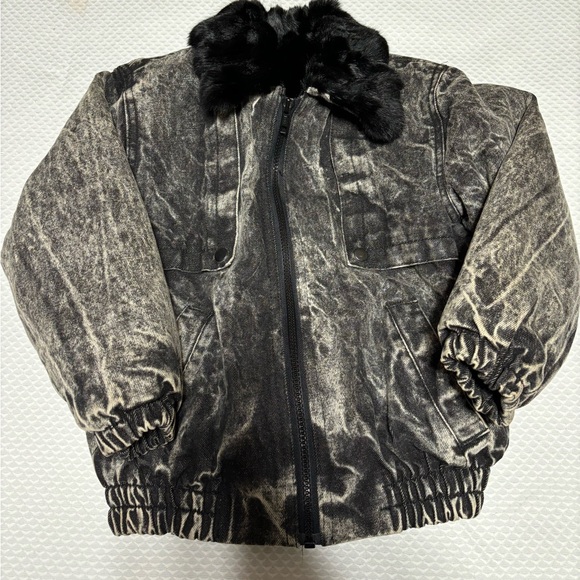Greg Bell denim and rabbit Jacket - Picture 1 of 10